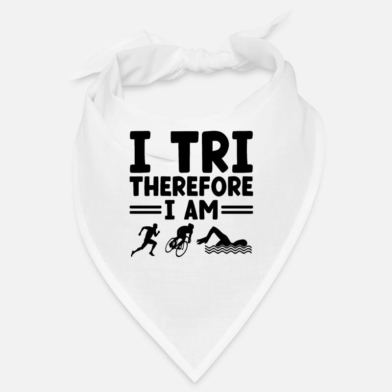 Je tri donc je suis nageur, vélo, course, triathlète Bandana