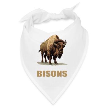 Bisons Bison - Bandana - Weiß - Vorne