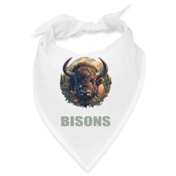 Bisons Bison - Bandana - Weiß - Vorne