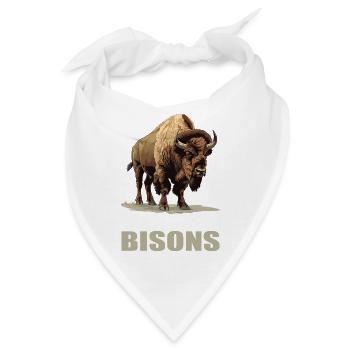 Bisons Bison - Bandana - Weiß - Vorne