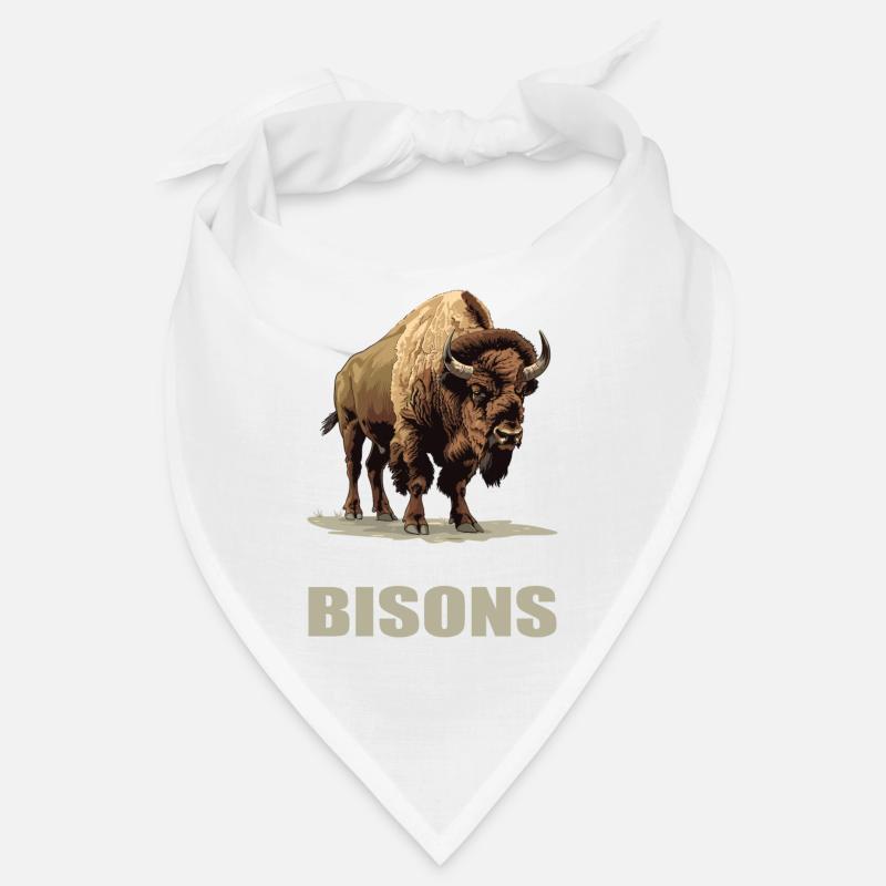 Bisons Bison - Bandana - blanc