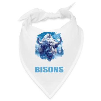 Bisons Bison - Bandana - Weiß - Vorne
