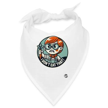 Kleinkind mit Karotte, Das esse ich nicht - Bandana - Weiß - Vorne