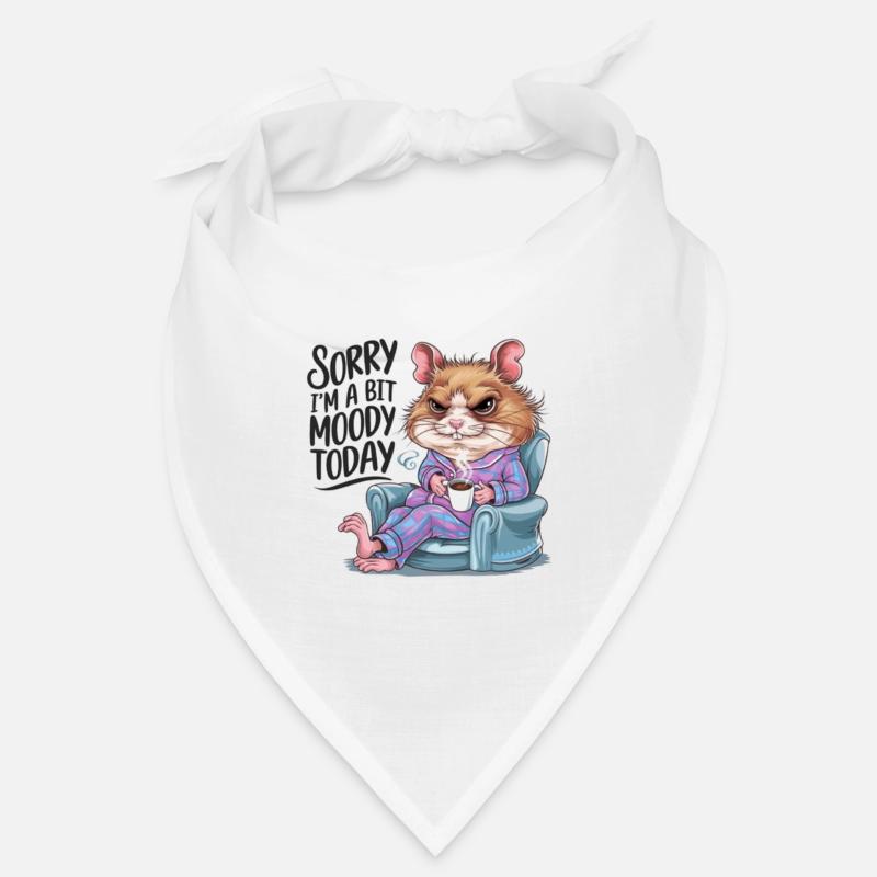 Moody Hamster Grumpy Morning Grouch Coffee Bandana
