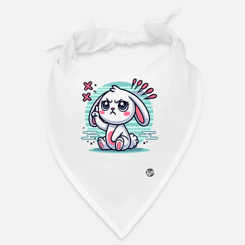 Mignon lapin blanc pointant le doigt Bandana