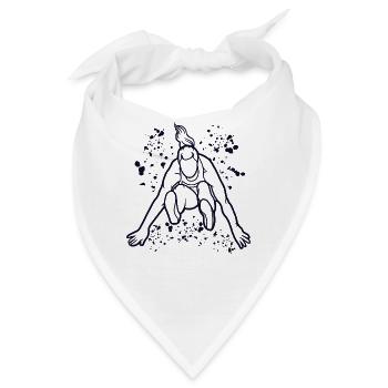 Weitspringer Weitspringen Kinder Weitsprung - Bandana - Weiß - Vorne