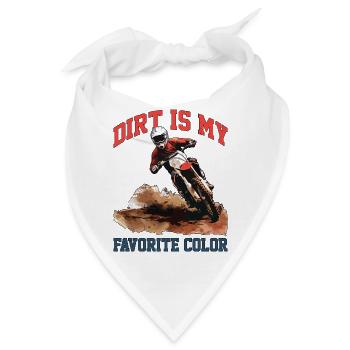 Dirt Is My Favorite Color 2 - Bandana - Weiß - Vorne
