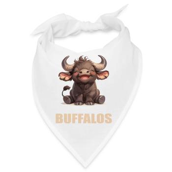 Buffalos Buffalo Büffel - Bandana - Weiß - Vorne