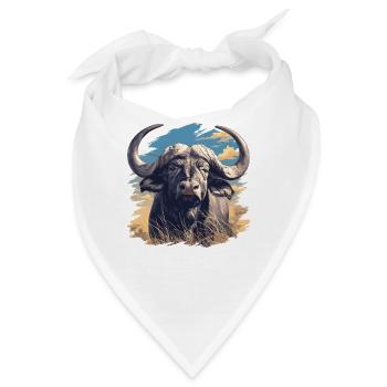 Buffalos Buffalo Büffel - Bandana - Weiß - Vorne