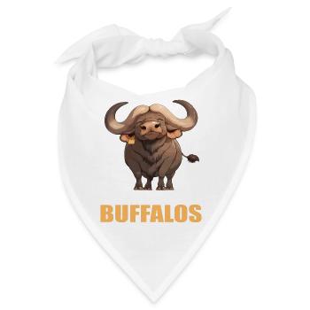 Buffalos Buffalo Büffel - Bandana - Weiß - Vorne