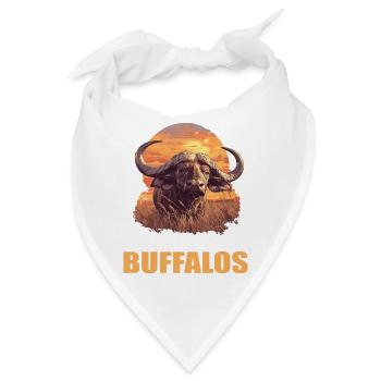 Buffalos Buffalo Büffel - Bandana - Weiß - Vorne