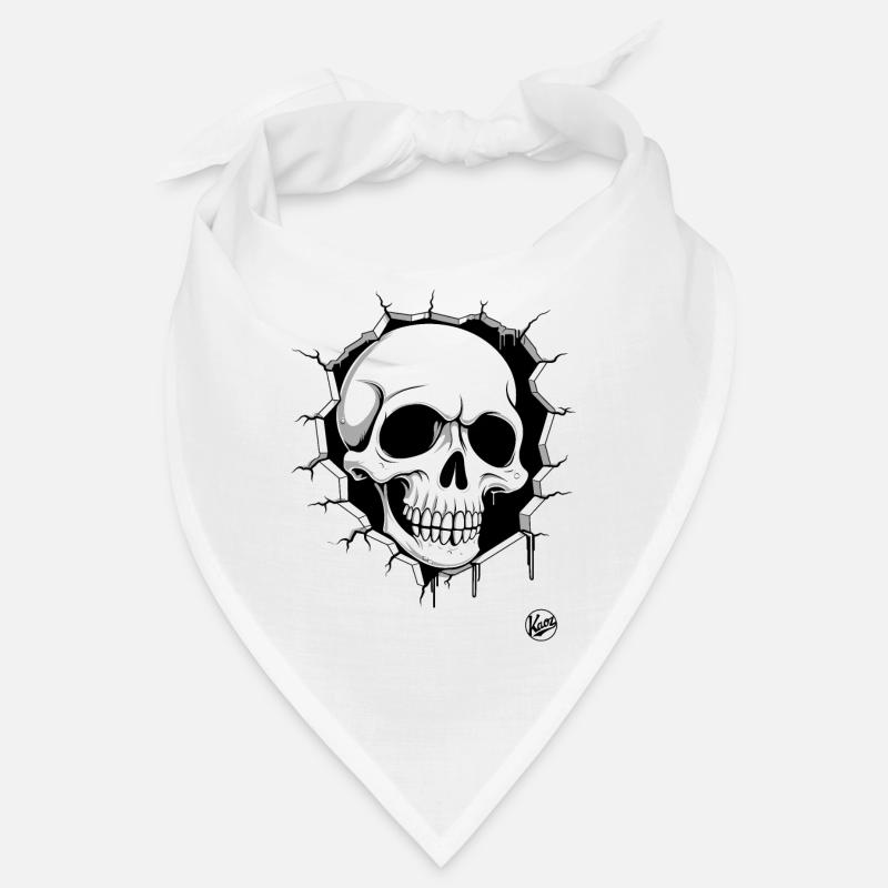 Crâne perçant le mur Bandana