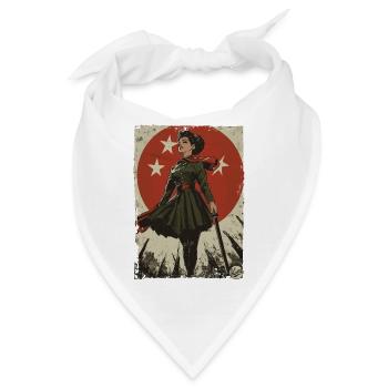 Vintage Sozialismus Kommunismus Propaganda - Bandana - Weiß - Vorne