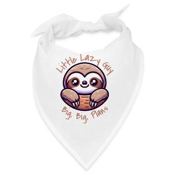 Faultier Kleiner Faulpelz, Große Pläne - Bandana - Weiß - Vorne