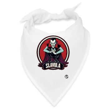 Slav Dracula: Slavula Gopnik Vampir - Bandana - Weiß - Vorne