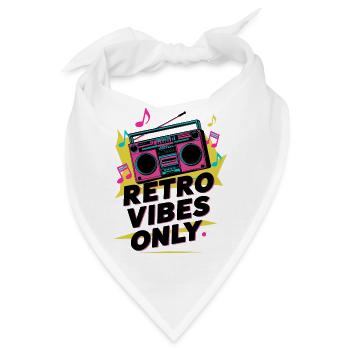 Retro-Vibes Nur Boombox 80er Jahre Musikstil - Bandana - Weiß - Vorne