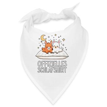 Offizielles Schlafshirt Lamas Lama Paar - Bandana - Weiß - Vorne
