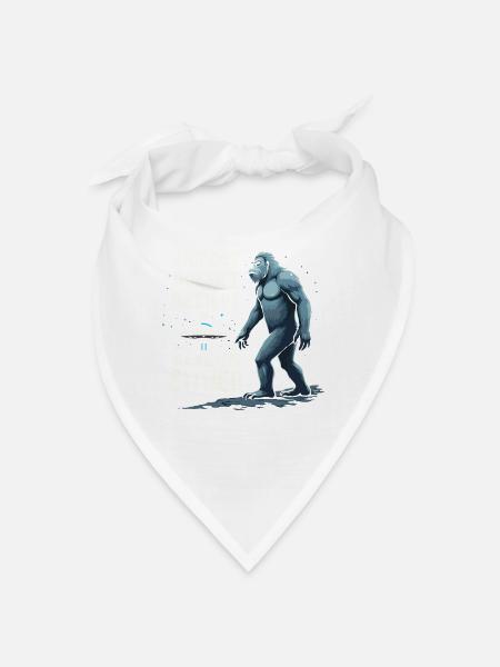 Bigfoot croyant Sasquatch Cryptide Créature de la forêt - Bandana - blanc - Devant