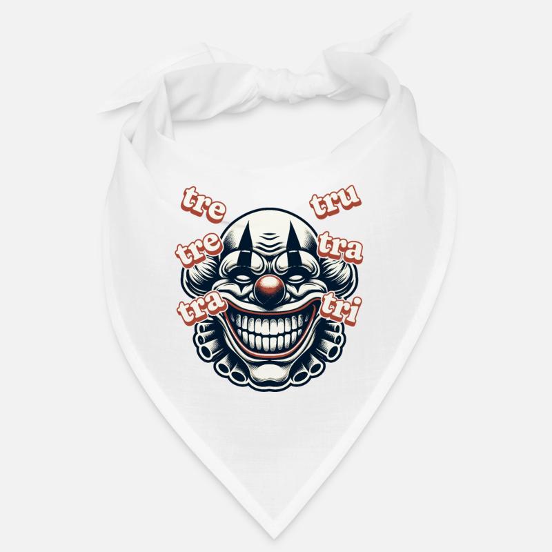 Clown effrayant avec tre-tre-tra-tru Internet Meme Bandana