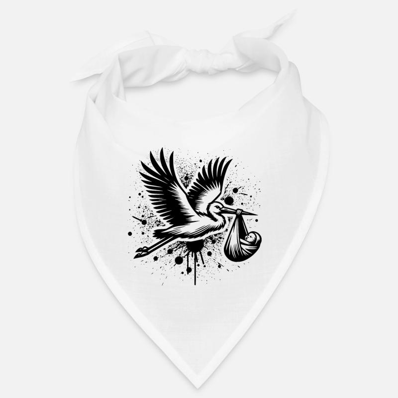Stork with baby artwork Bandana