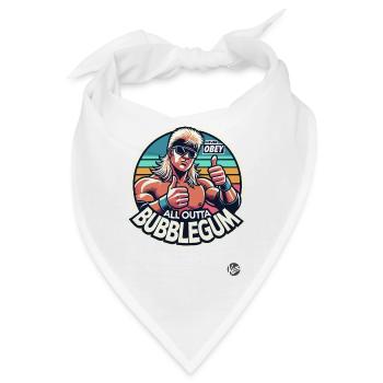 Never Obey, All Outta Bubblegum - Bandana - Weiß - Vorne