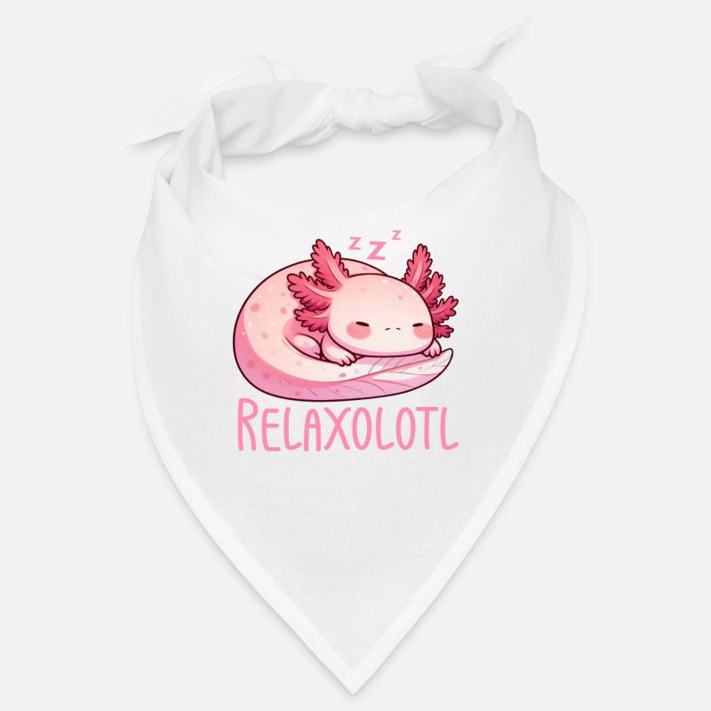 Relaxolotl Axolotl Late Riser Sleeping Chilling Bandana