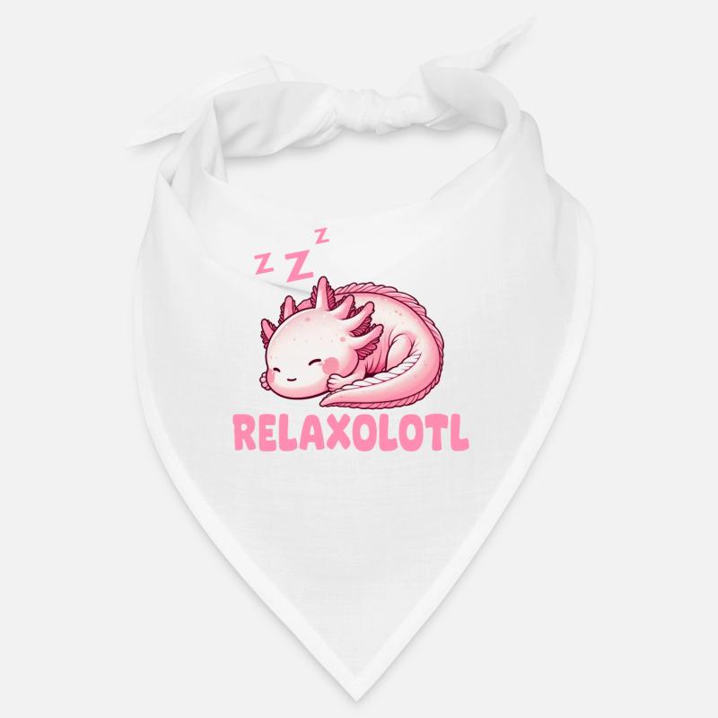 Relaxolotl Axolotl Late Riser Sleeping Chilling Bandana