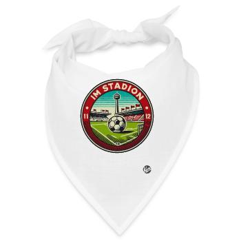 heute wieder im Fußball-Stadion - Bandana - Weiß - Vorne