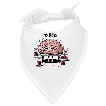 MÜDES GEHIRN - Bandana - Weiß - Vorne
