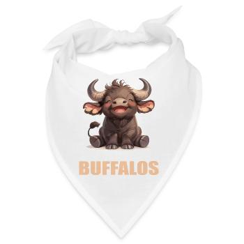 Buffalos Buffalo Büffel - Bandana - Weiß - Vorne