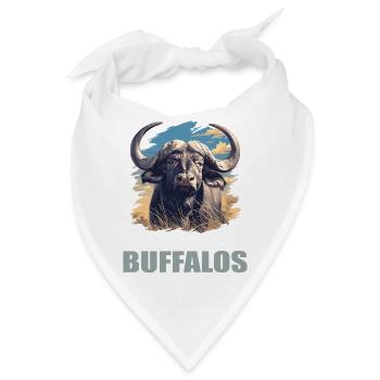Buffalos Buffalo Büffel - Bandana - Weiß - Vorne