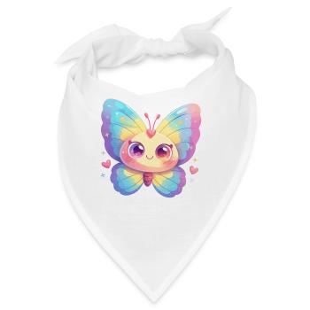 Butterfly Schmetterlinge Schmetterling - Bandana - Weiß - Vorne
