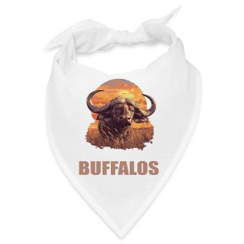 Buffalos Buffalo Büffel - Bandana - Weiß - Vorne