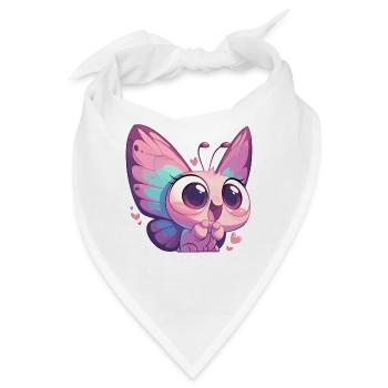 Butterfly Schmetterlinge Schmetterling - Bandana - Weiß - Vorne
