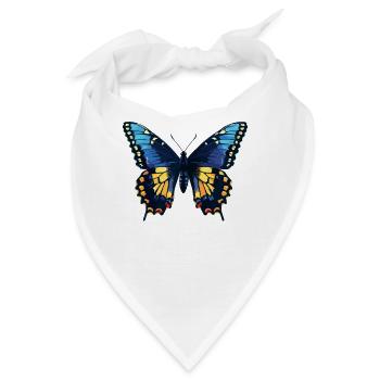 Butterfly Schmetterlinge Schmetterling - Bandana - Weiß - Vorne