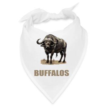 Buffalos Buffalo Büffel - Bandana - Weiß - Vorne
