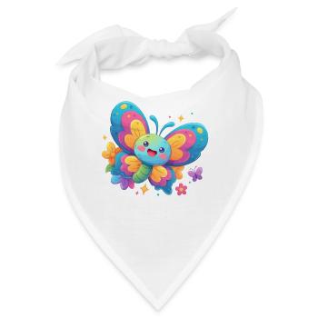 Butterfly Schmetterlinge Schmetterling - Bandana - Weiß - Vorne