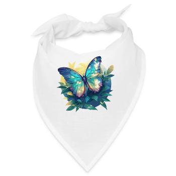 Butterfly Schmetterlinge Schmetterling - Bandana - Weiß - Vorne