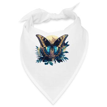 Butterfly Schmetterlinge Schmetterling - Bandana - Weiß - Vorne