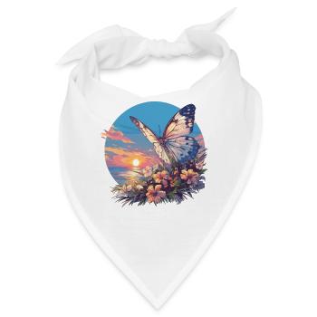 Butterfly Schmetterlinge Schmetterling - Bandana - Weiß - Vorne