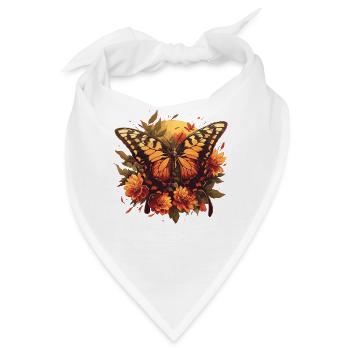Butterfly Schmetterlinge Schmetterling - Bandana - Weiß - Vorne