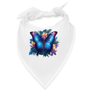 Butterfly Schmetterlinge Schmetterling - Bandana - Weiß - Vorne