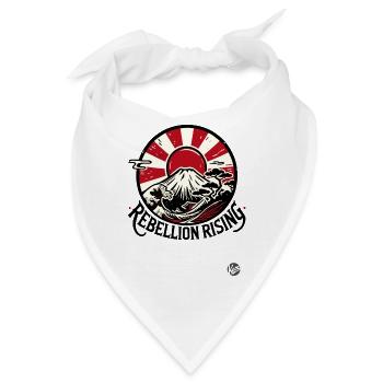 rebellischer Berg Fuji in Japan - Bandana - Weiß - Vorne