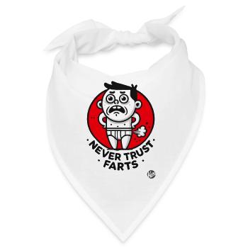 Traue niemals einem Furz - Bandana - Weiß - Vorne