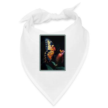 Butterfly Schmetterlinge Schmetterling - Bandana - Weiß - Vorne