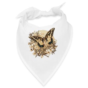 Butterfly Schmetterlinge Schmetterling - Bandana - Weiß - Vorne