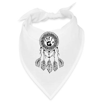 Indianer Ureinwohner Traumfänger Cowboy Western - Bandana - Weiß - Vorne