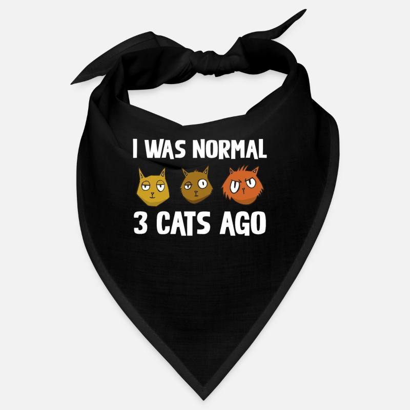 J’étais devant 3 chats motif de chat drôle normal Bandana