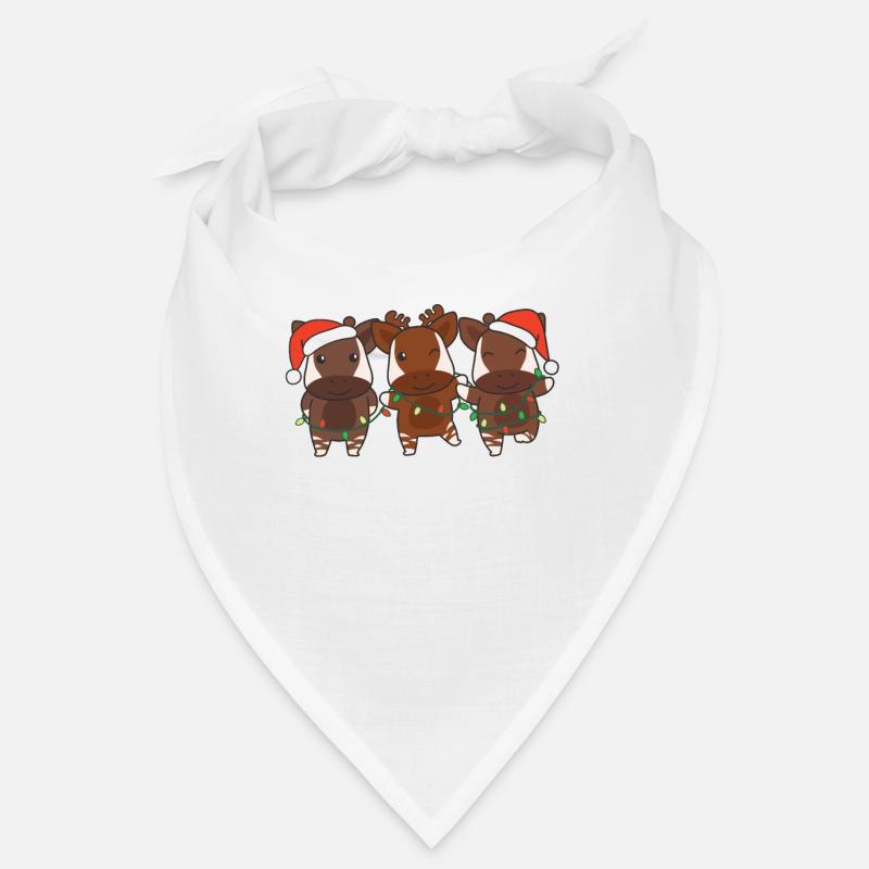 Okapi Noël Hiver Animaux Okapi Bandana