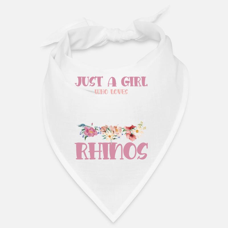 Tout simplement une fille qui aime les fleurs de rhinocéros Bandana